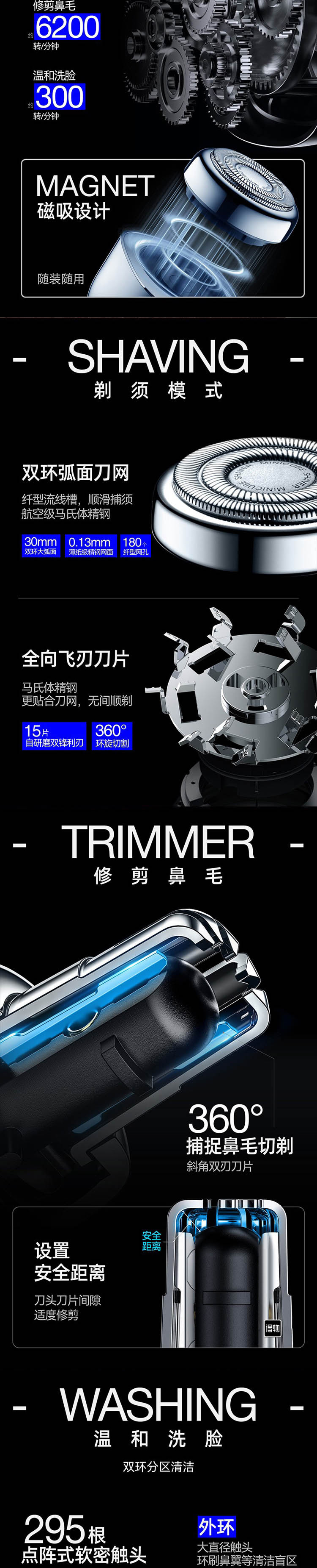 有色D1-S 多功能便携剃须刀 详情图 4